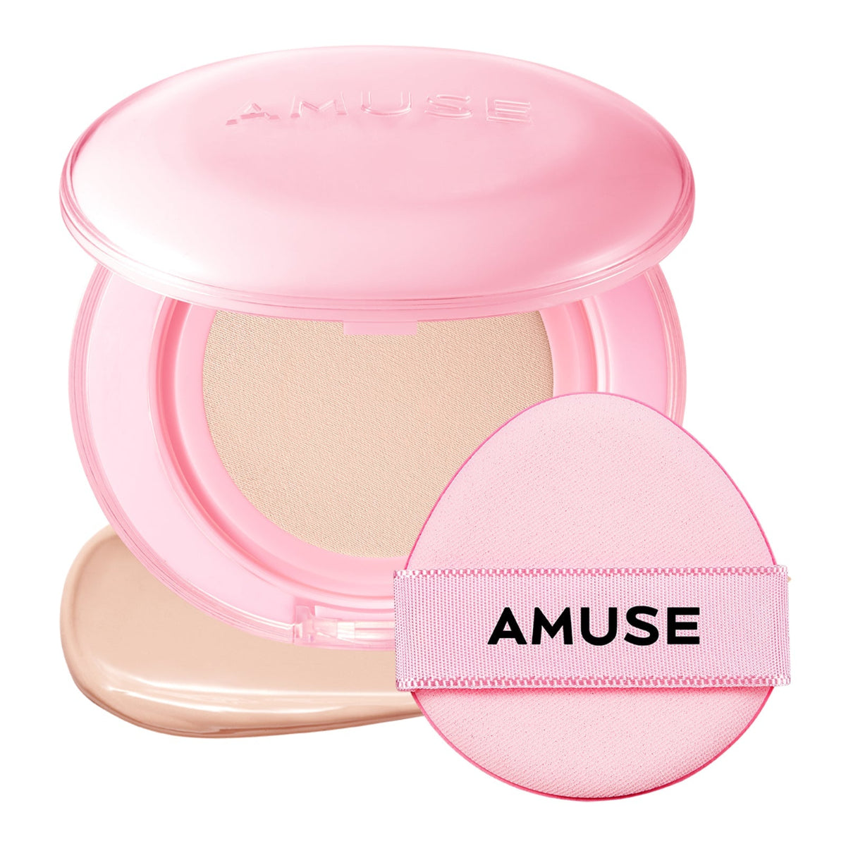 AMUSE TANNING HELLO KITTY DEW POWER VEGAN CUSHION 01 PURE PLANNED SET
