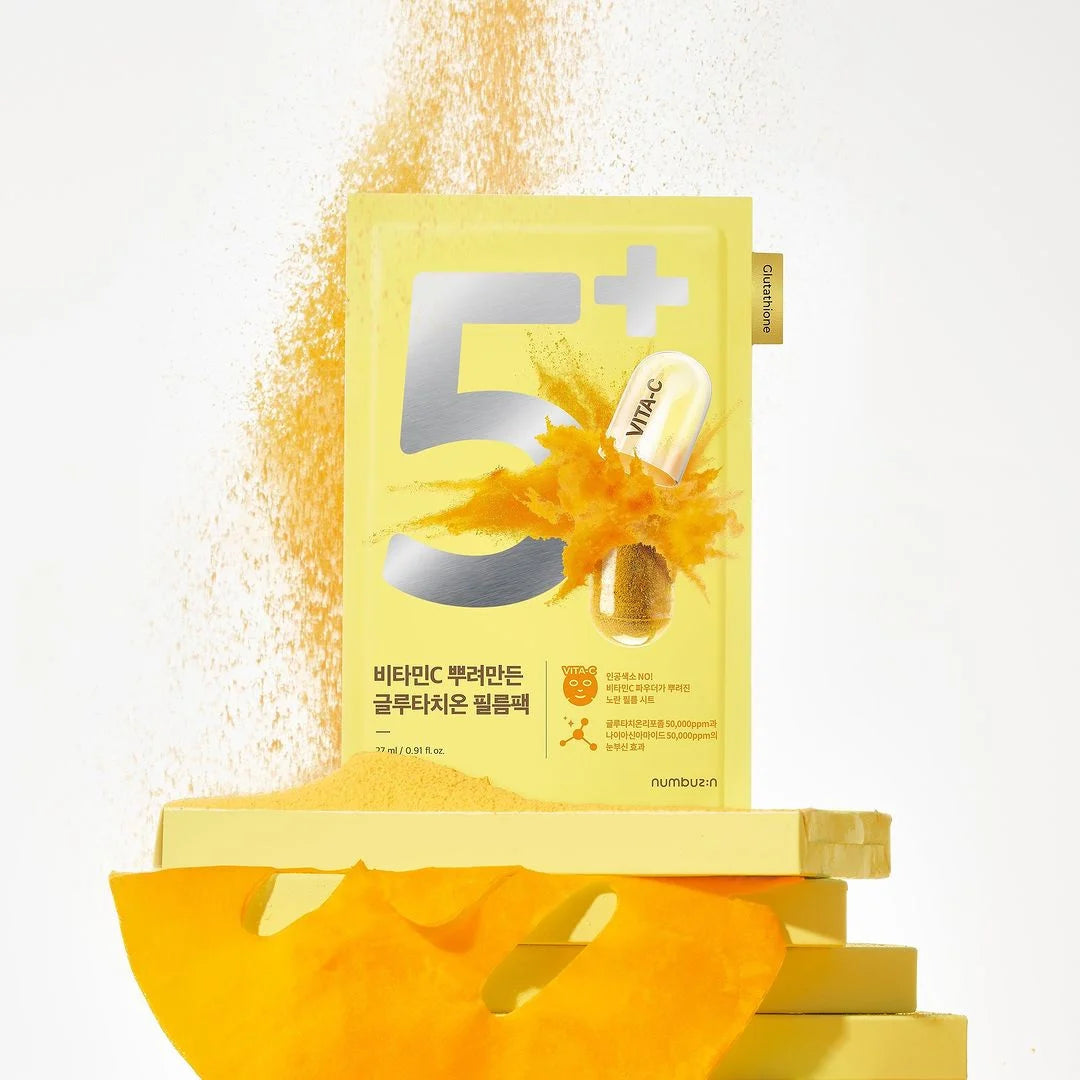 Numbuzin No.5 Glutathione Vitamin Sheet Mask (1ea) - MOQ 320