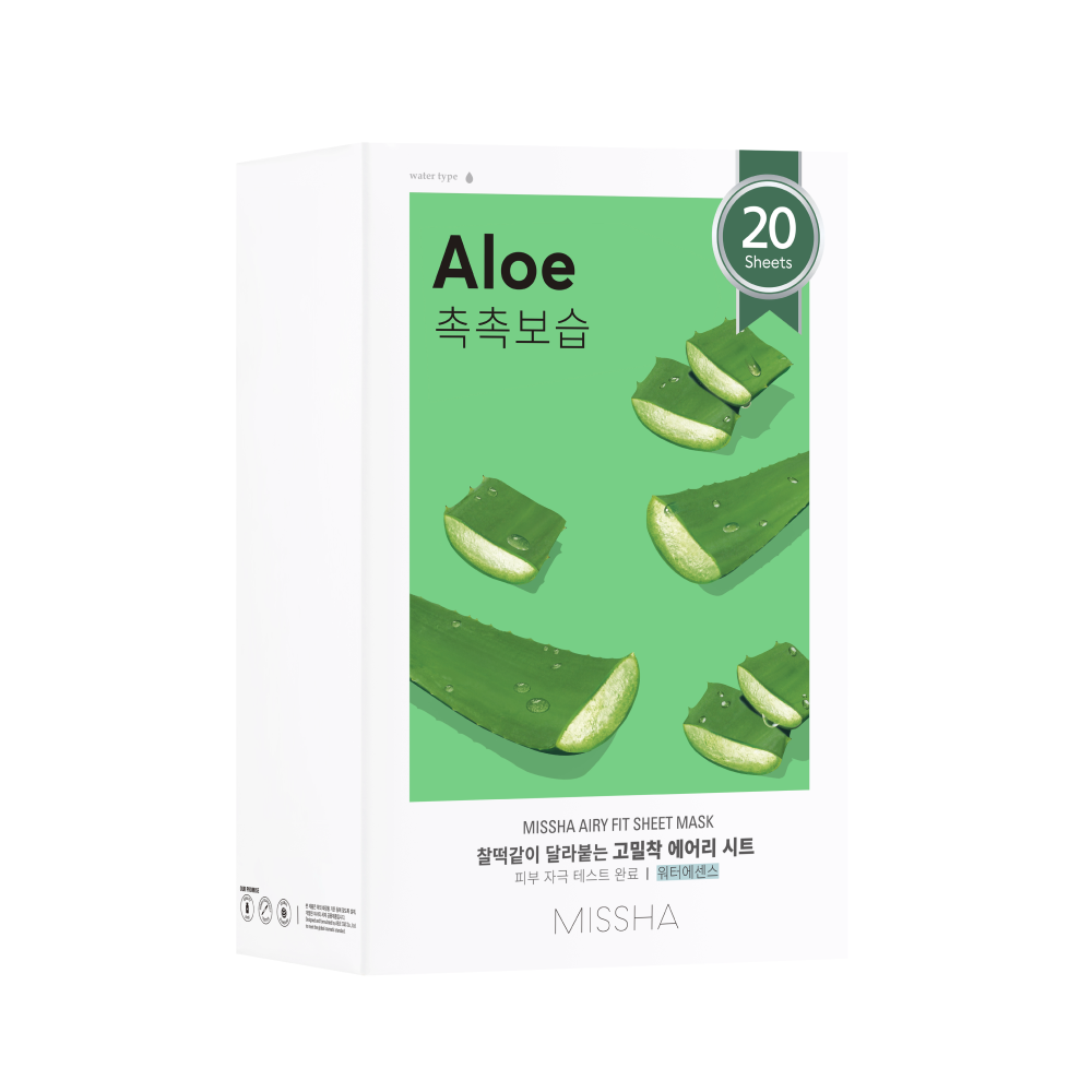 MISSHA_AIRY_FIT_SHEET_MASK[ALOE]_19g*20EA - MOQ 36