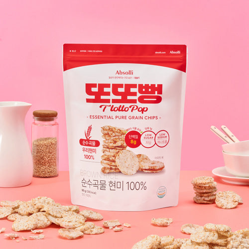 Absolli TtoTtoPpeong 100% Whole Grain Brown Rice Chips 95g