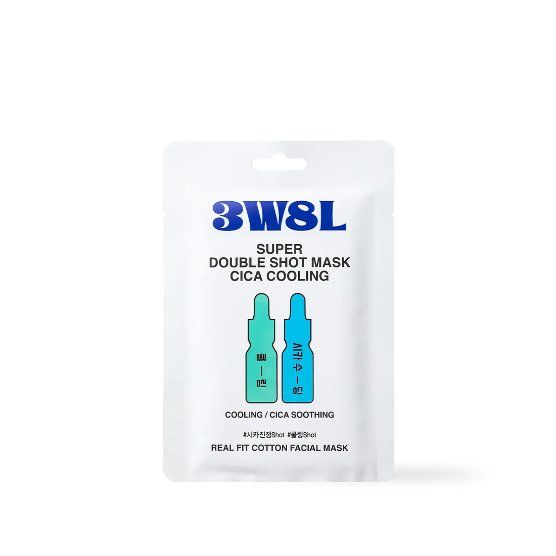 3Words 8Letters Super Double Shot Mask Cica Cooling - 27ml - MOQ 300