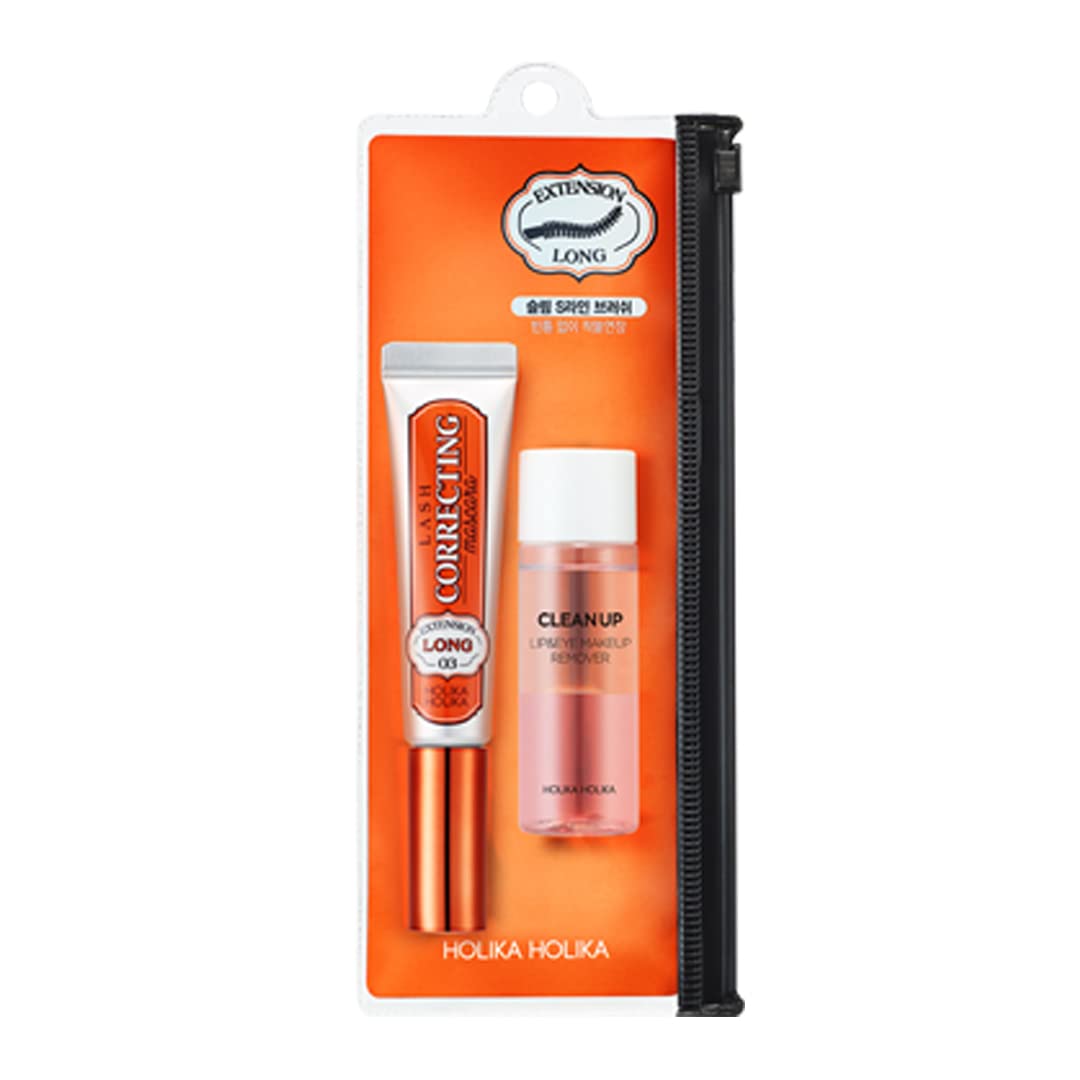 Holika Holika Lash Correcting Mascara 03 Long Extension Brown(With Makeup Remover) - MOQ 48