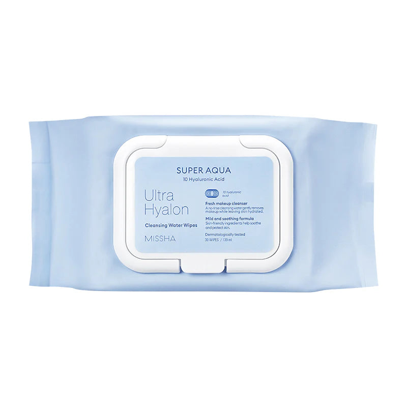 MISSHA SUPER_AQUA_ULTRA_HYALRON_CLEANSING_WATER_WIPES - MOQ 24