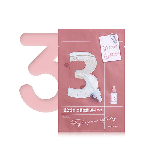 Numbuzin No.3 Tingle-Pore Softening Sheet Mask (1ea) - MOQ 320
