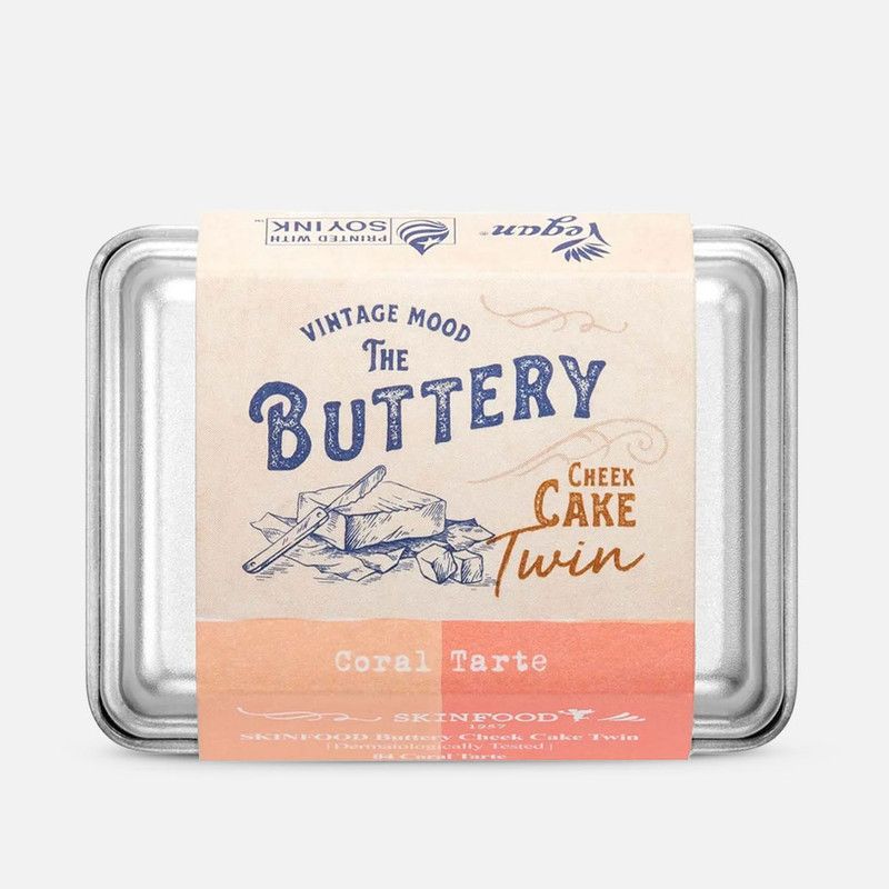 SKINFOOD BUTTERY CHEEK CAKE TWIN 04 CORAL TARTE - MOQ 6