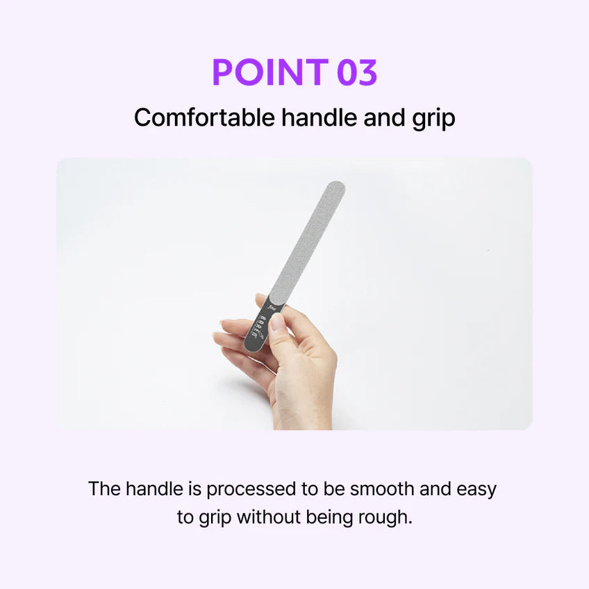 BAREN Double Sided Stainless Steel Nail File for Gel Nails