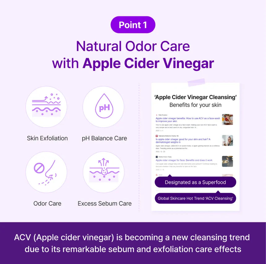 BAREN Apple Cider Vinegar Foot Shampoo 400ml