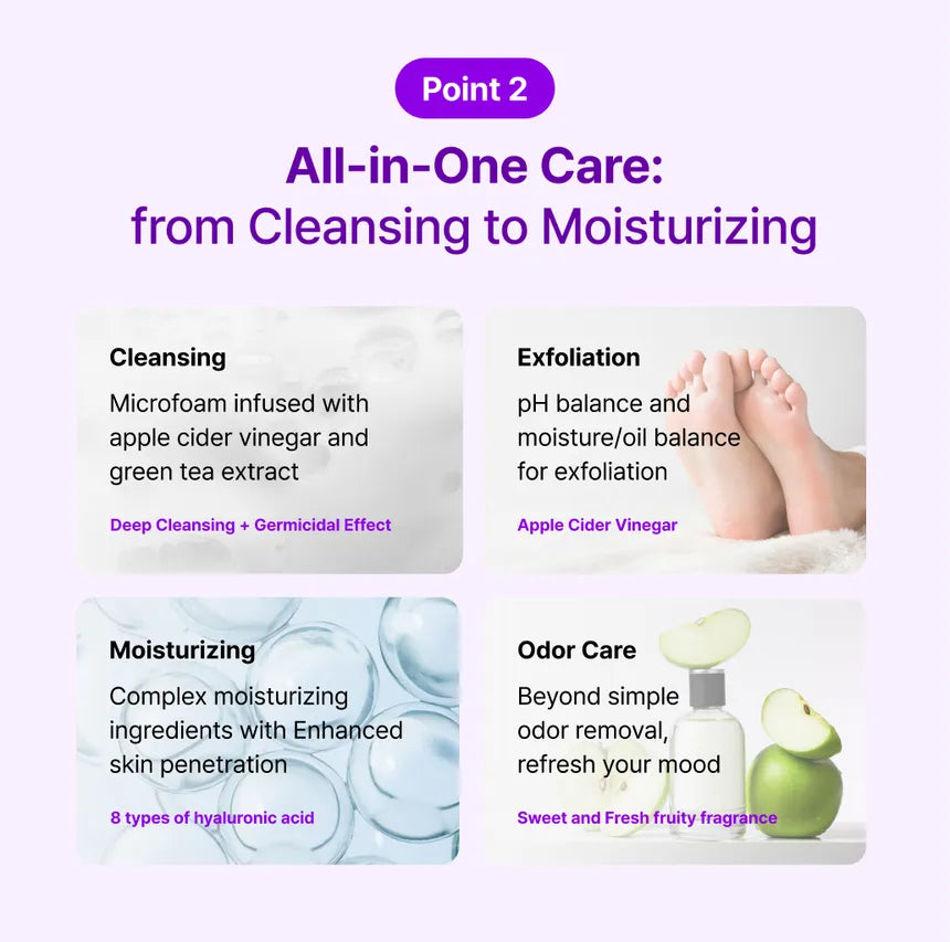 BAREN Apple Cider Vinegar Foot Shampoo 400ml