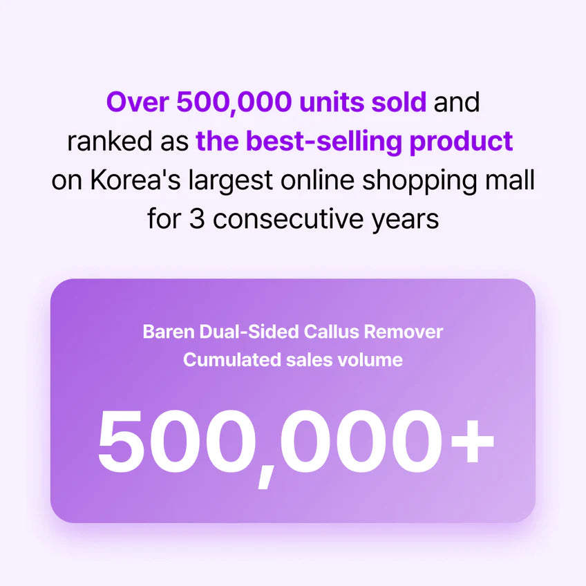 BAREN Callus Remover Magic Stainless Pro Dobule Sided Foot File