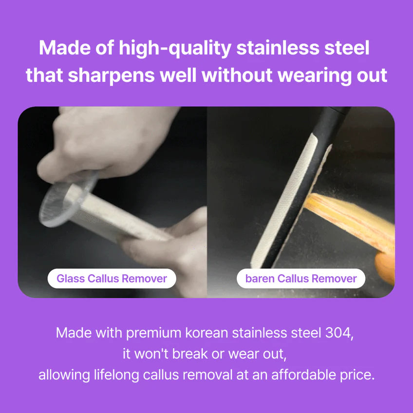 BAREN Callus Remover Magic Stainless Pro Dobule Sided Foot File