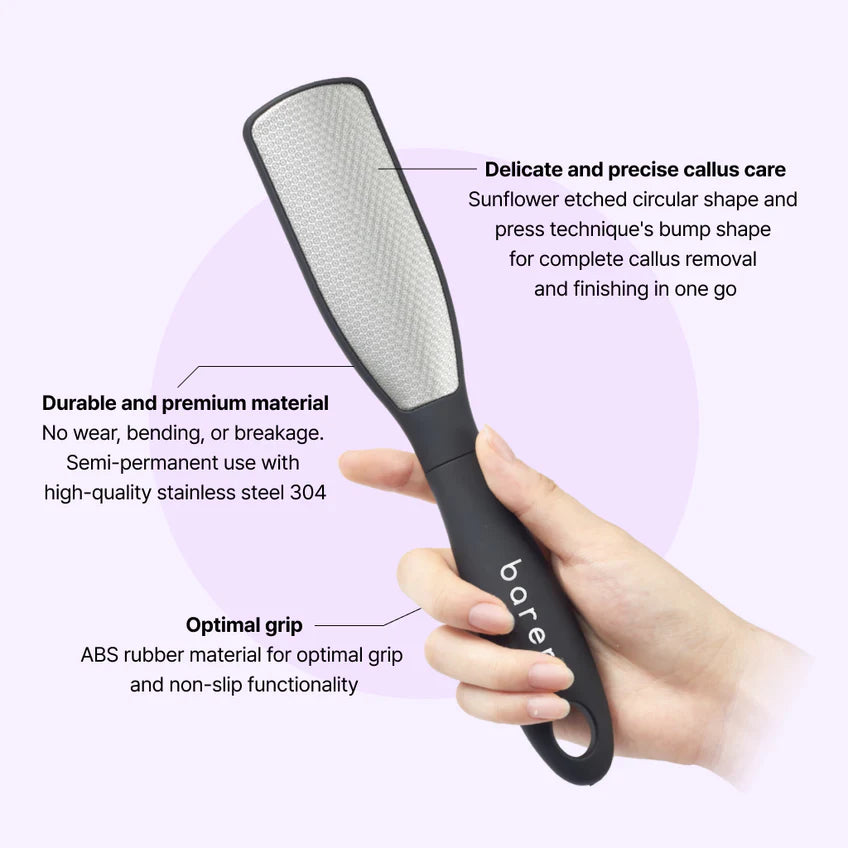BAREN Callus Remover Magic Stainless Pro Dobule Sided Foot File