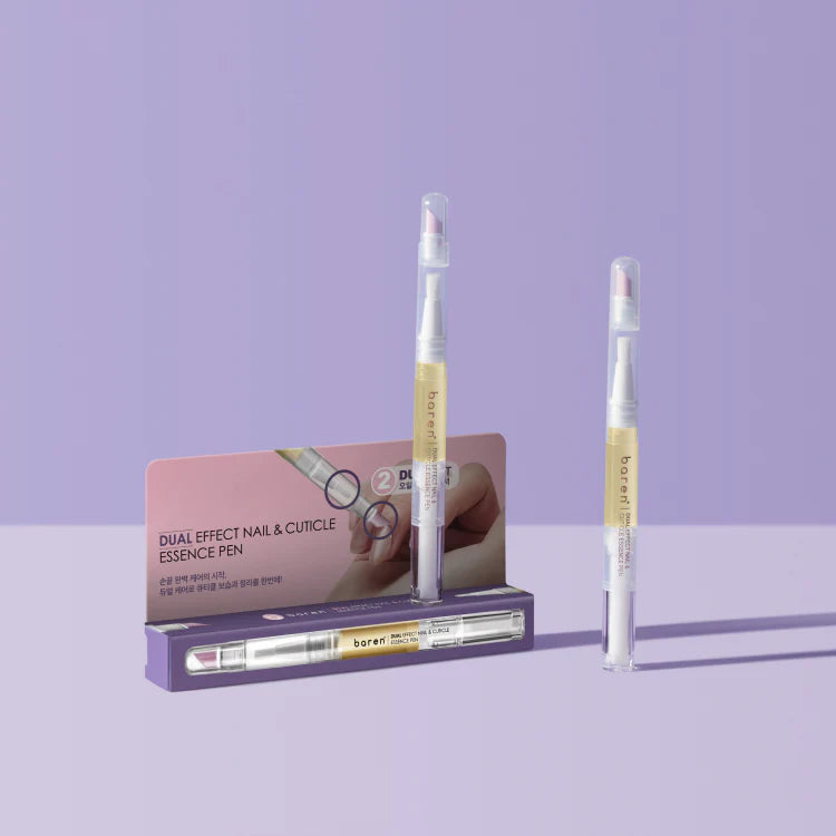 BAREN Dual Effect Nail and Cuticle Care Essence Oil Pen with Ceramic Pusher 2ml