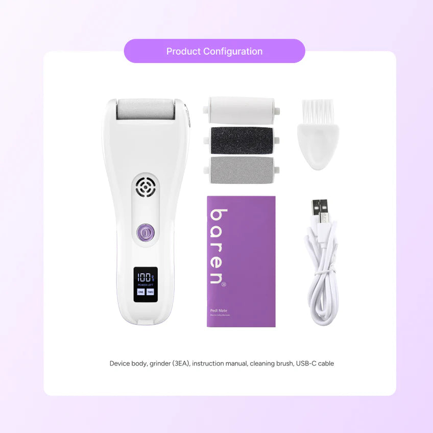 BAREN Pedi Mate Dual Power Vacuum Type Electric Callus Remover - MOQ 12