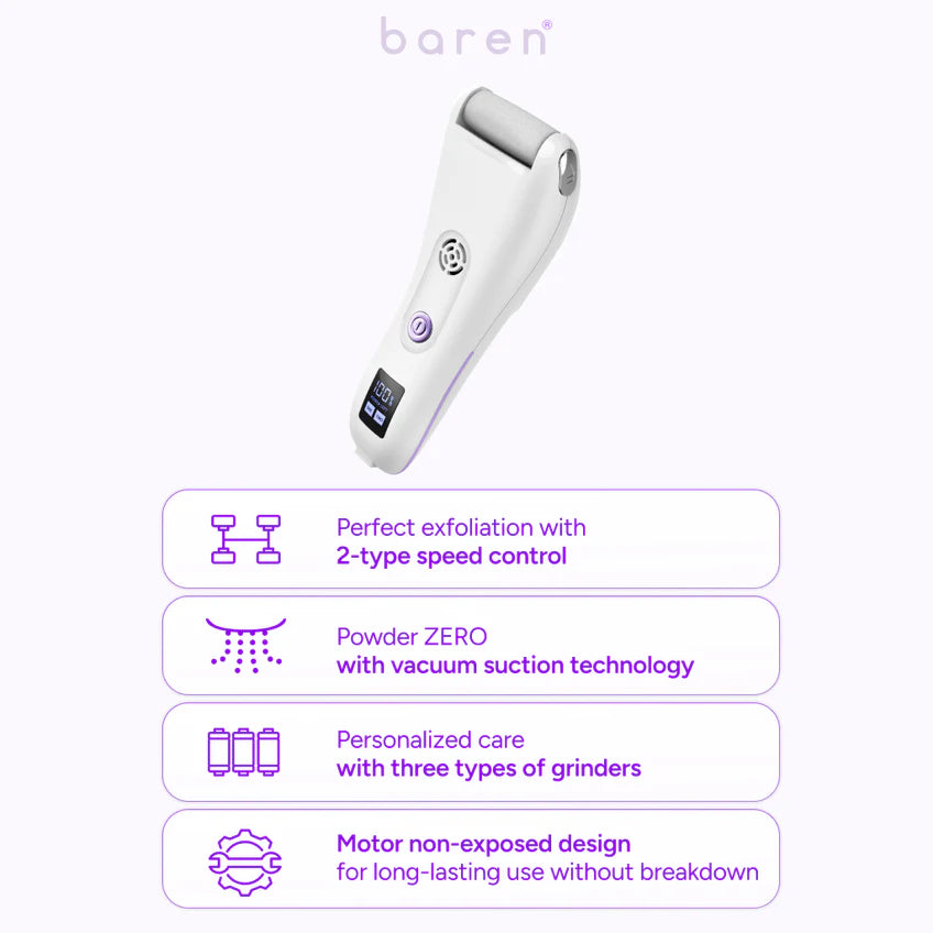 BAREN Pedi Mate Dual Power Vacuum Type Electric Callus Remover - MOQ 12