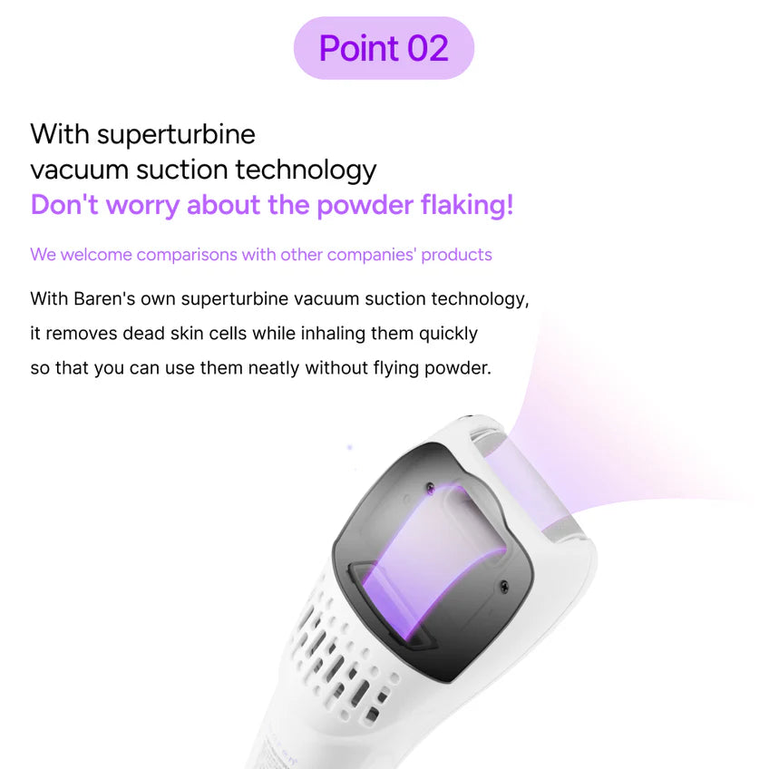 BAREN Pedi Mate Dual Power Vacuum Type Electric Callus Remover - MOQ 12