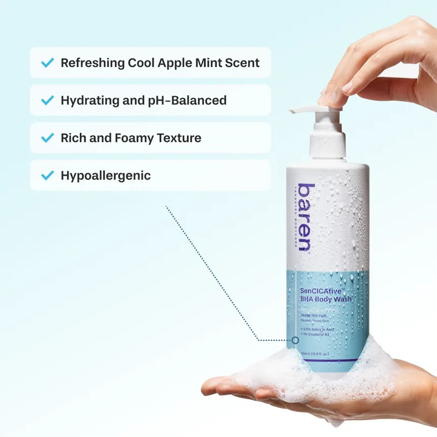 BAREN SenCICAtive BHA Body Wash 500ml