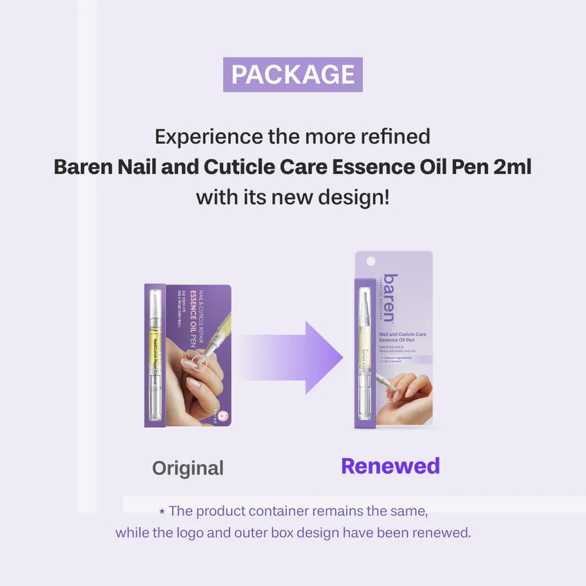 BAREN Nail And Cuticle Care Essence Oil Pen, 2ml