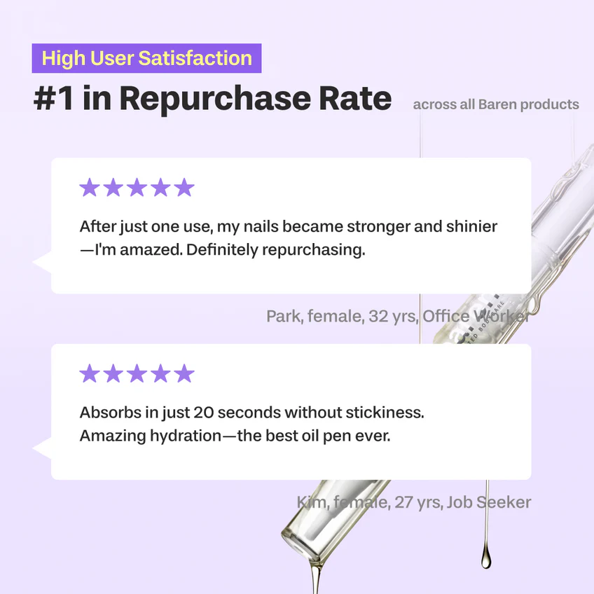 BAREN Nail And Cuticle Care Essence Oil Pen, 2ml