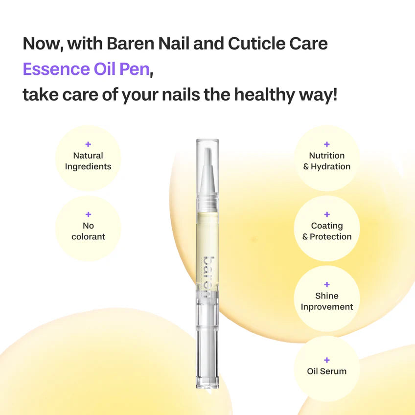 BAREN Nail And Cuticle Care Essence Oil Pen, 2ml