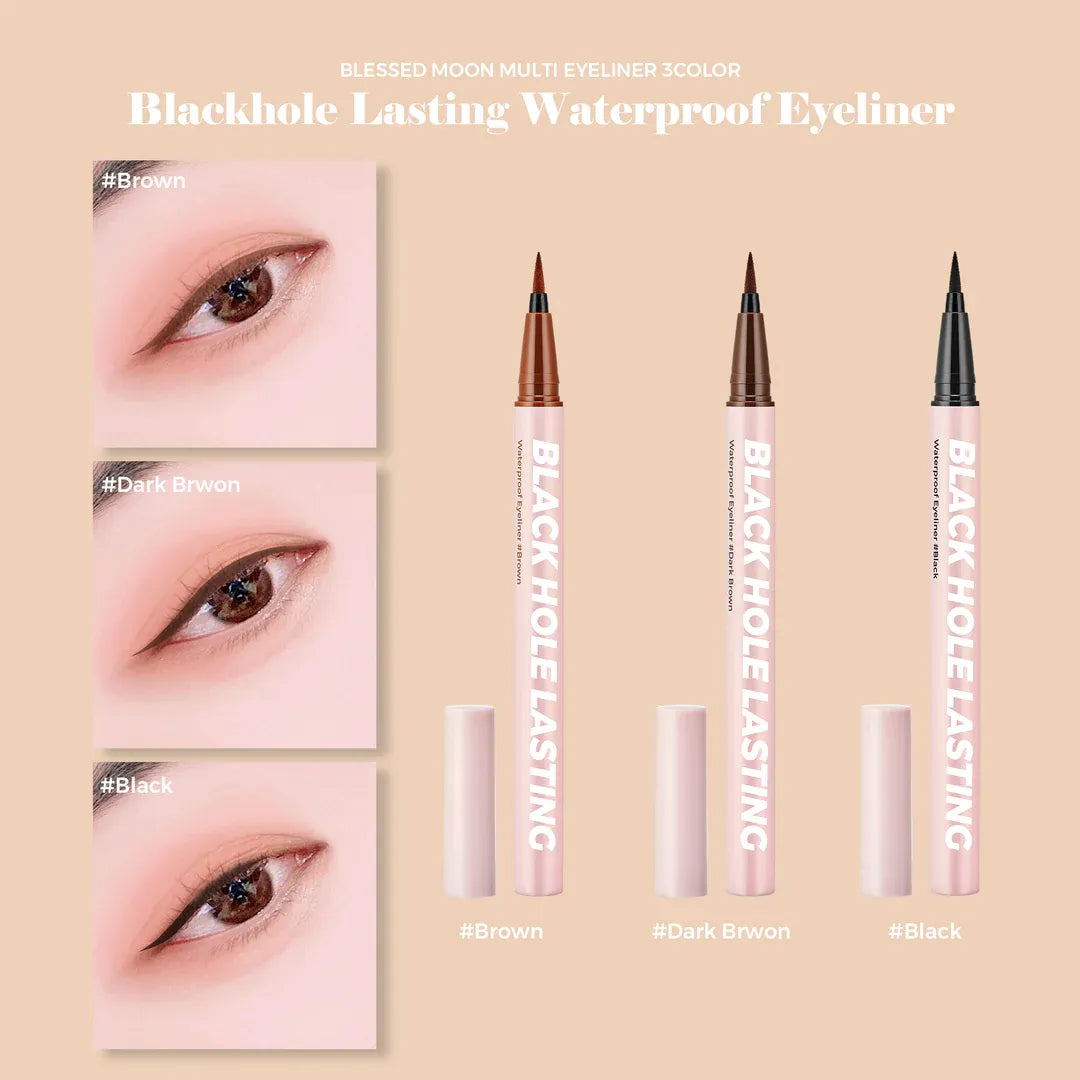 Black Hole Lasting Waterproof Eyeliner #dark Brown - MOQ 320