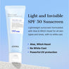 50ml COSRX Ultra-Light Invisible Sunscreen SPF50+ PA++++ with sun protection factor 50.