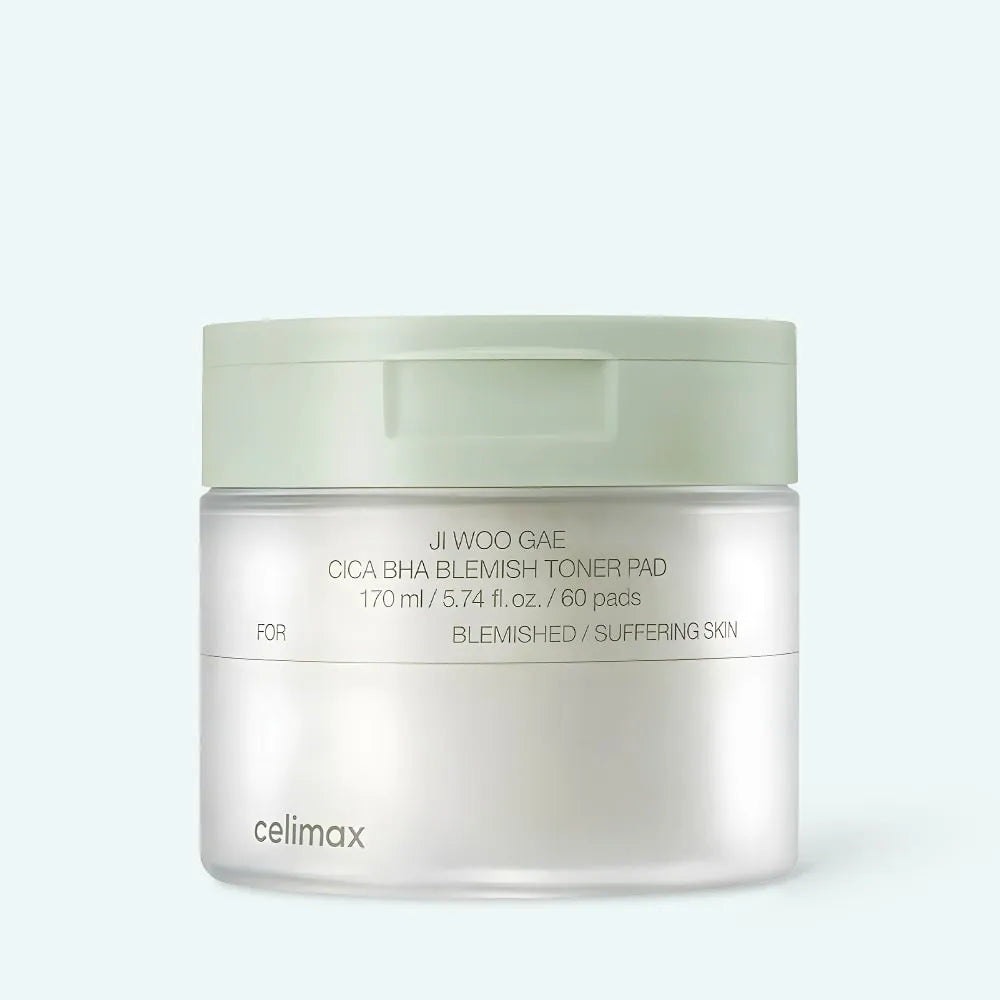 Celimax Ji Woo Gae Cica Bha Blemish Toner Pad 60pads - MOQ 24