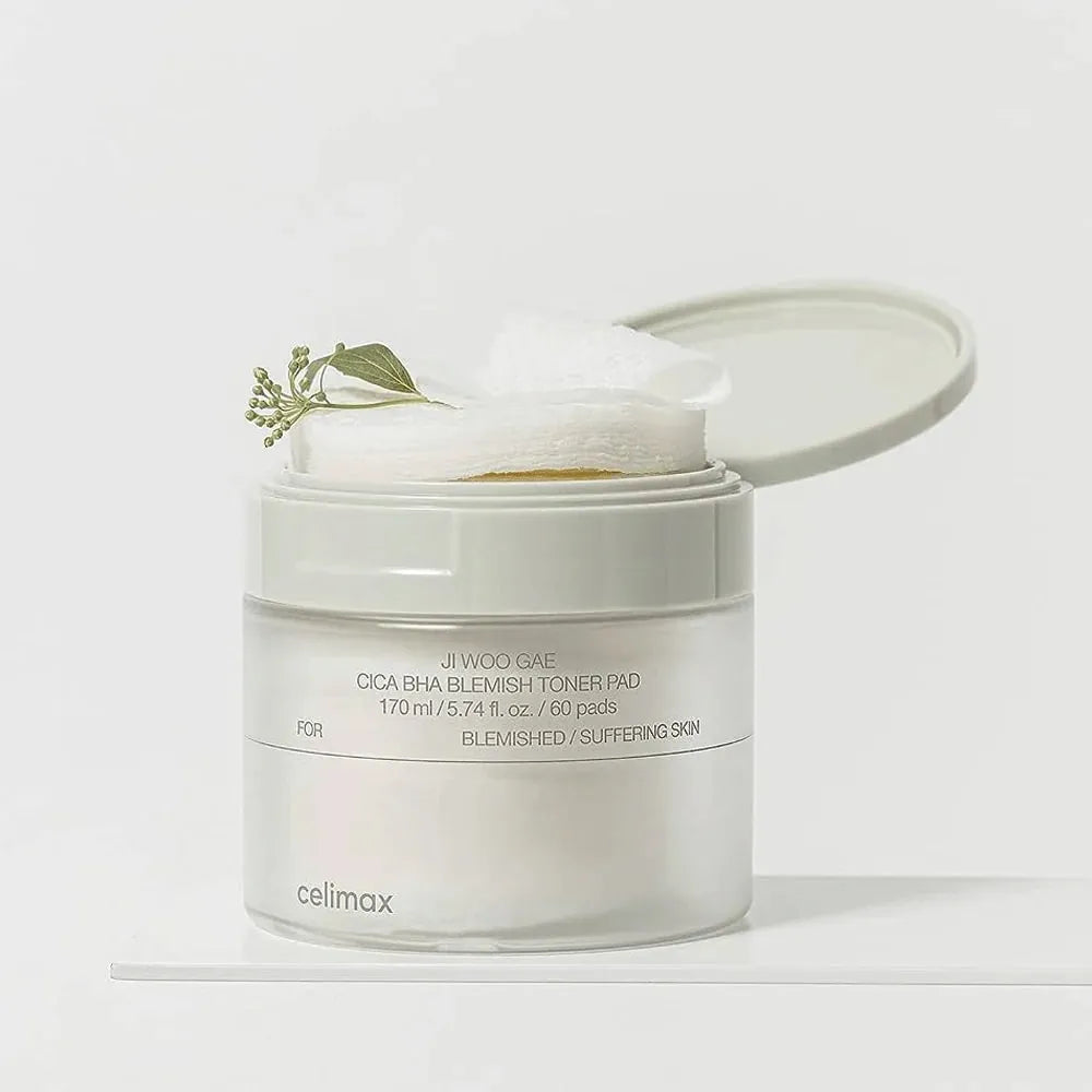 Celimax Ji Woo Gae Cica Bha Blemish Toner Pad 60pads - MOQ 24