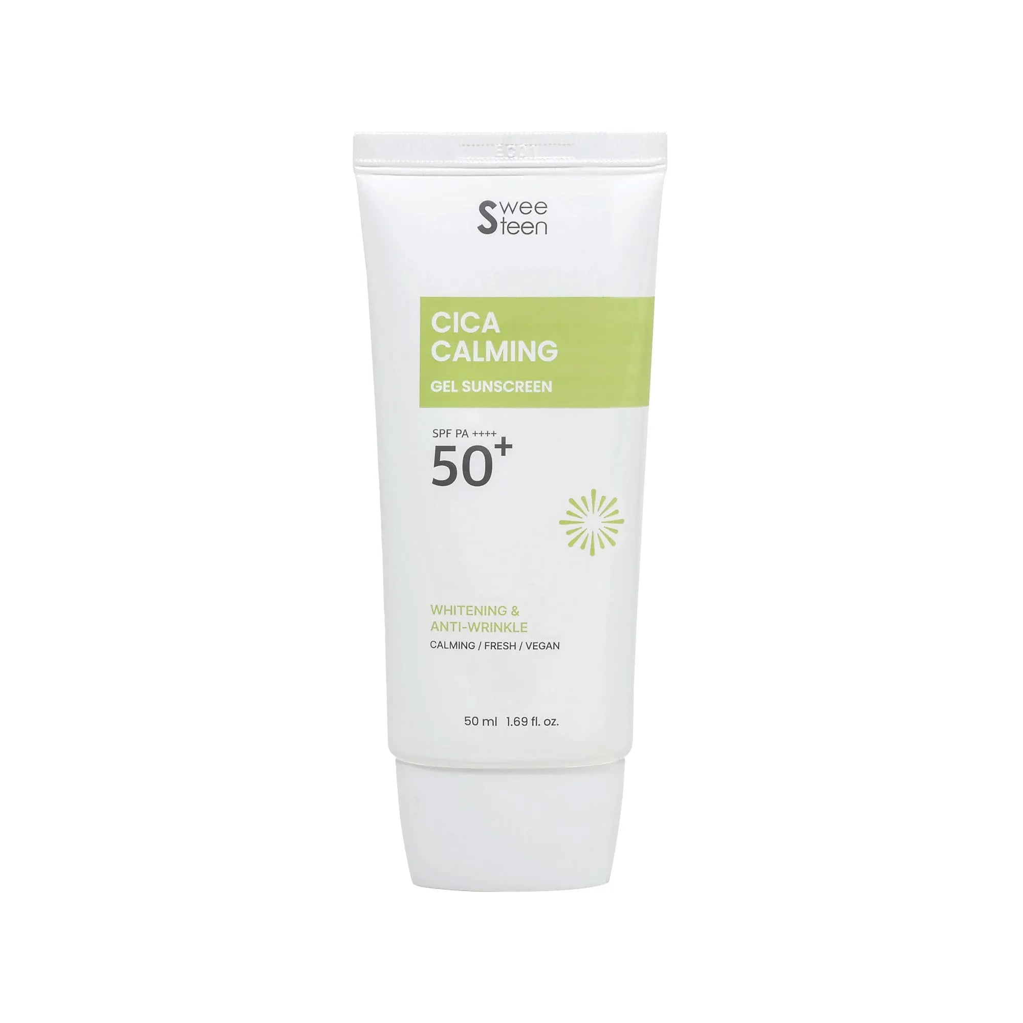 Cica Calming Gel Sunscreen Spf 50+,pa++++ (Whitening,anti-wrinke, Uv Protection Triple Function) - 50ml - MOQ 50