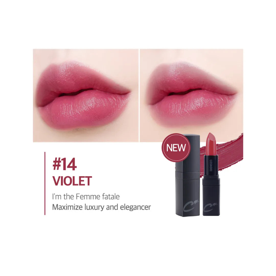 Cosnori Glow Touch Lipstick 14 Violet - 3g - MOQ 50