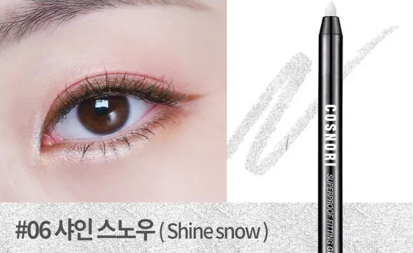 Cosnori Superproof Fitting Gel Eyeliner 06 Shine Snow - 0.13g - MOQ 100