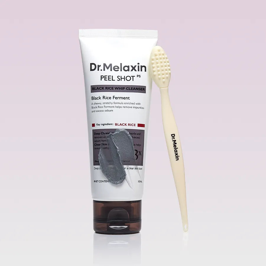 Dr.melaxin Peel Shot Black Rice Whip Cleanser 100ml - MOQ 50