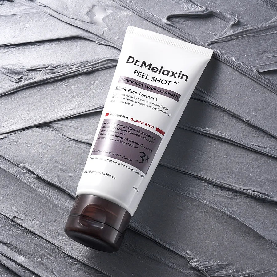 Dr.melaxin Peel Shot Black Rice Whip Cleanser 100ml - MOQ 50