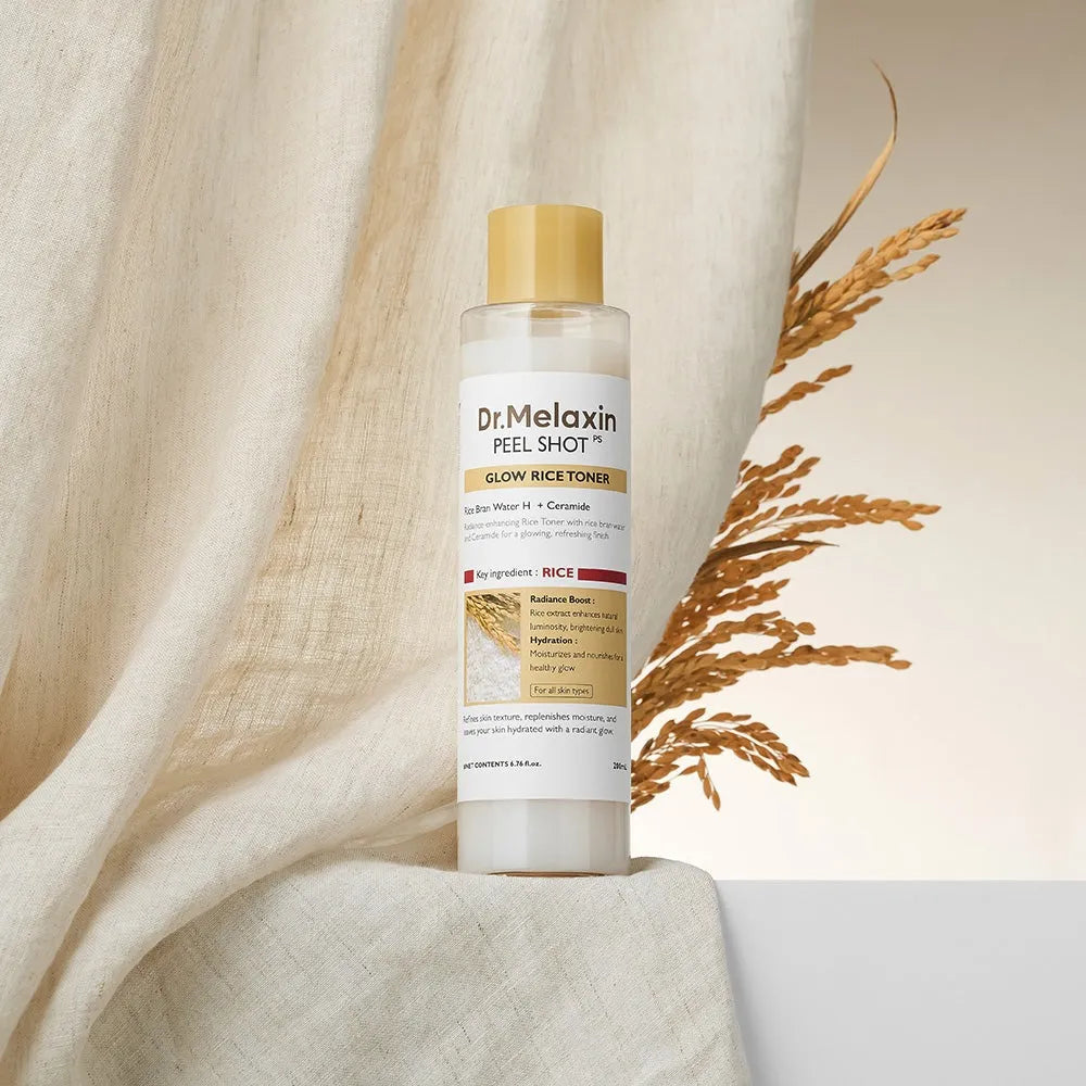 Dr.melaxin Peel Shot Glow White Rice Toner 200ml - MOQ 77