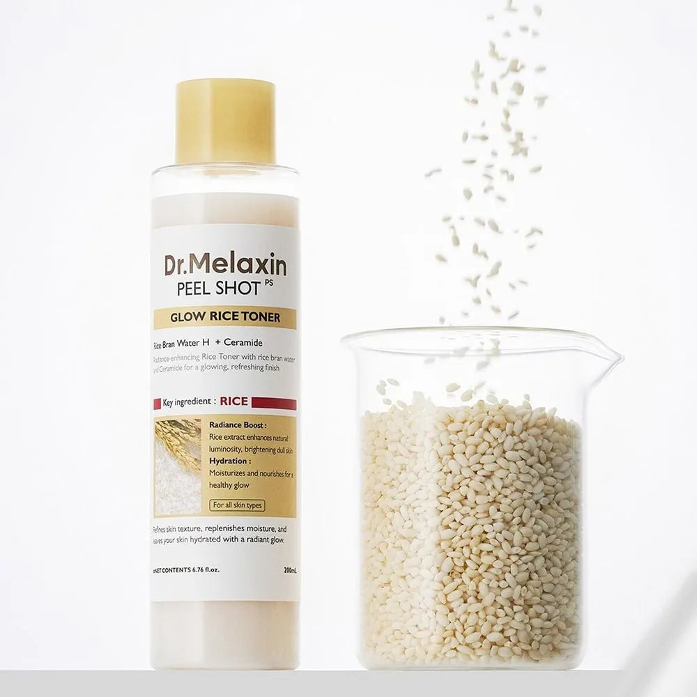 Dr.melaxin Peel Shot Glow White Rice Toner 200ml - MOQ 77