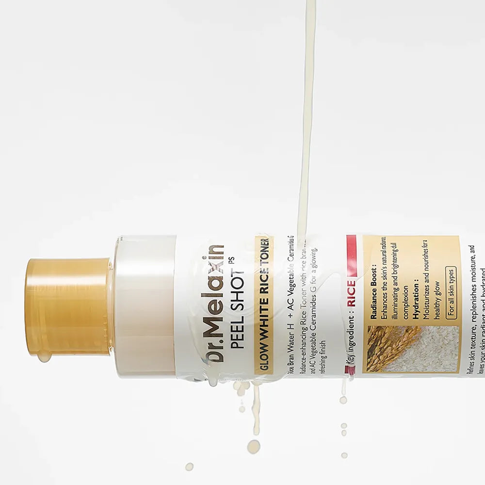 Dr.melaxin Peel Shot Glow White Rice Toner 200ml - MOQ 77