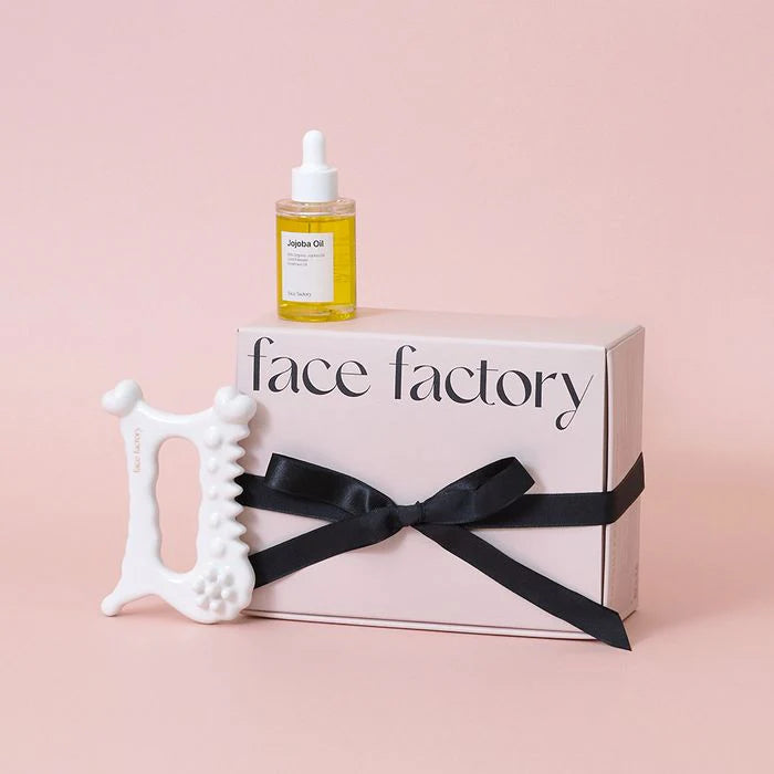 FACE FACTORY body Ceramic Gua Sha&Body oil set