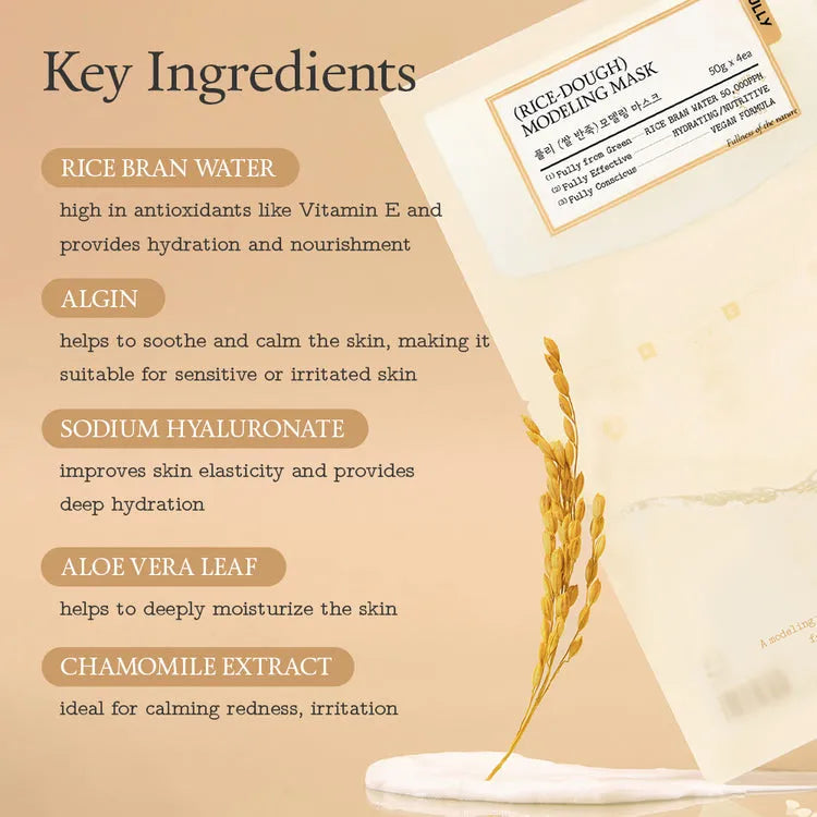 Fully (Rice-dough) Modeling Mask 4ea - MOQ 30