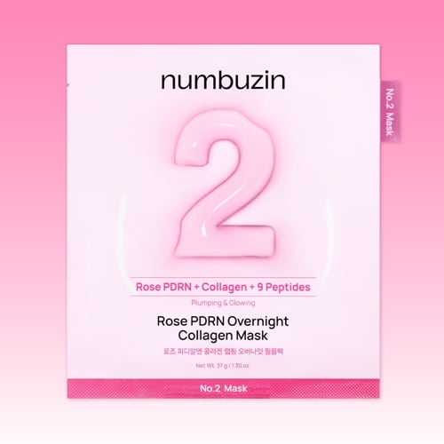 Numbuzin No.2 Rose PDRN Overnight Collagen Mask (4ea) - MOQ 40