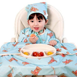 Aijoo table-integrated baby food bib with long sleeves and open design(colour- Little Bear ) - MOQ 3