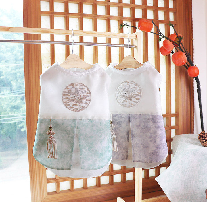 Maison de Dog Puppy Hanbok Haesol Kwaeja- Mint Khakhi (L) - MOQ 1