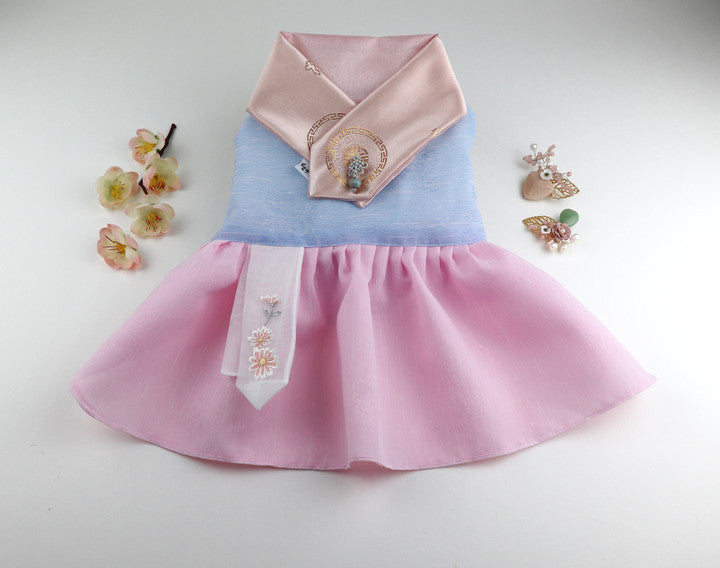 Maison de Dog Puppy Cape Joseon Top(Pink,L) - MOQ 1