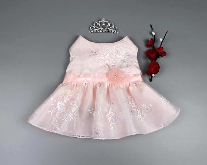 Maison de Dog Peach Dress Dog Clothes Hanbok(M) - MOQ 1