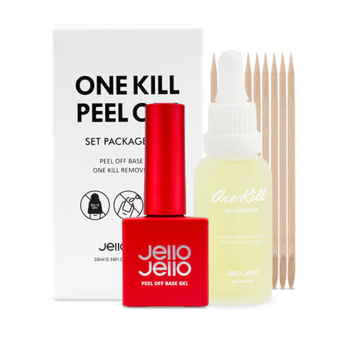 JELLO JELLO Peel-Off Base Gel + One Kill Remover Set - MOQ 112