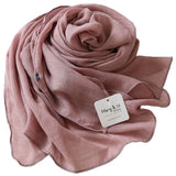 Mary & You soft cotton colorful plain long scarf made in Korea(Indie Pink) - MOQ 3