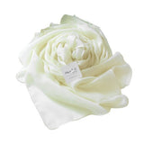 Mary & You soft cotton colorful plain long scarf made in Korea (Ivory) - MOQ 3