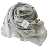 Mary & You soft cotton colorful plain long scarf made in Korea (Gray Beige) - MOQ 3