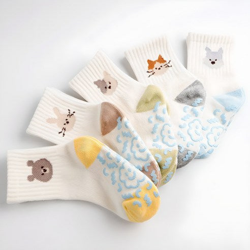 Viva Seven Children's Wish Anti-Slip Socks 5-Pair Set(No.3) - MOQ 3