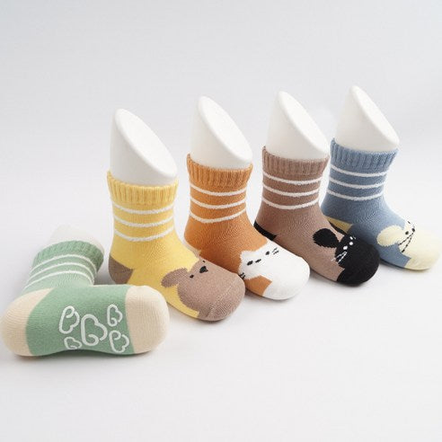 Viva Seven Children's Hey Anti-Slip Socks Set of 5 (No.3) - MOQ 3