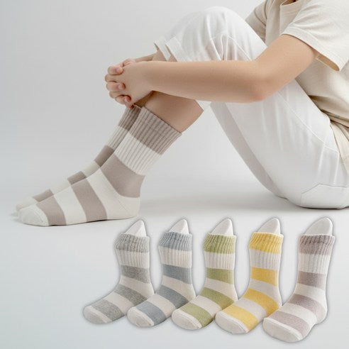 Viva Seven Children's Leo Easypick Medium Socks 5-Pair Set (Size-S) - MOQ 3