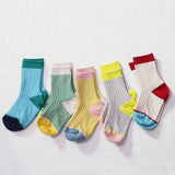 Dear Socks Kids’ Alang Ribbed Non-Slip Socks – 5-Pair Set (No.3) - MOQ 3